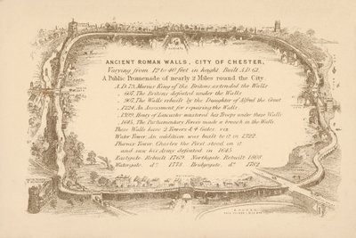 Antiche mura romane di Chester da English School