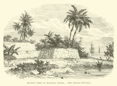 Antica tomba a Matavai, Tahiti, dopo Dumont D