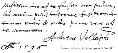 Andrew Velleius da English School