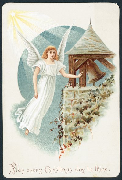 Angelo vicino alla campana della chiesa da English School