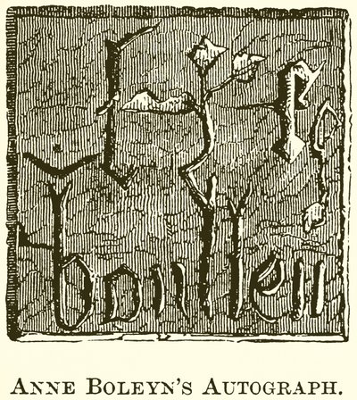 Autografo di Anna Bolena da English School