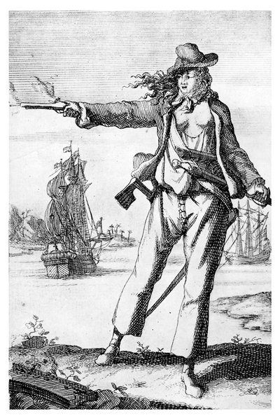 Anne Bonney, da "Storia della pirateria di Gosse". da English School