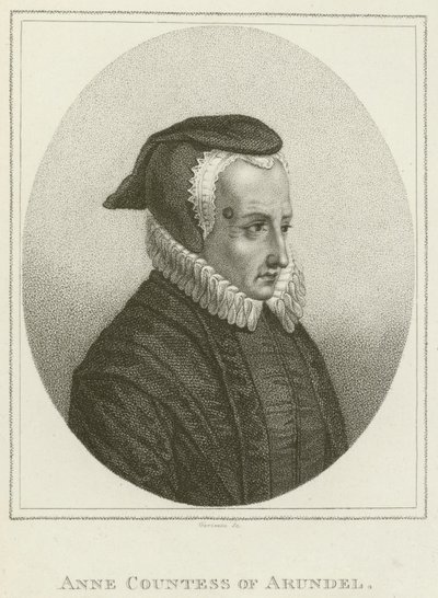 Anne, Contessa di Arundel (incisione) da English School