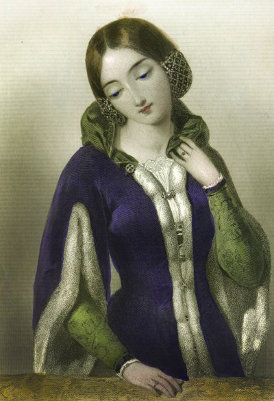 Anna di Boemia, Regina di Riccardo II, stampato da Henry G. Bohn, 1856 da English School