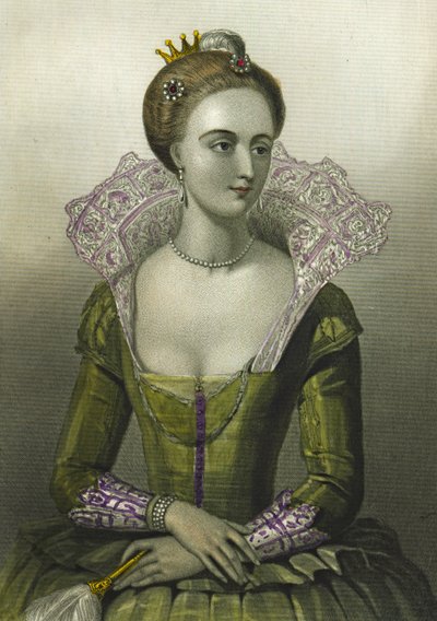 Anna di Danimarca, Regina Consorte di Giacomo I di Gran Bretagna, 1856 da English School