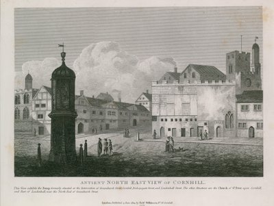 Antica vista nord-est di Cornhill da English School