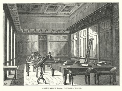 Sala Antiquaria, Register House (incisione) da English School