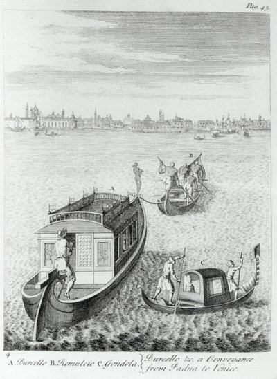 Avvicinamento a Venezia via acqua da Padova, da Alcune osservazioni fatte viaggiando attraverso la Francia, l