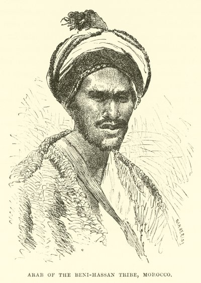 Arabo della tribù Beni-Hassan, Marocco da English School