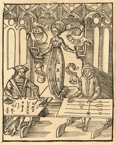 Arithmetica dalla Margarita Philosophica di Gregor Reisch da English School