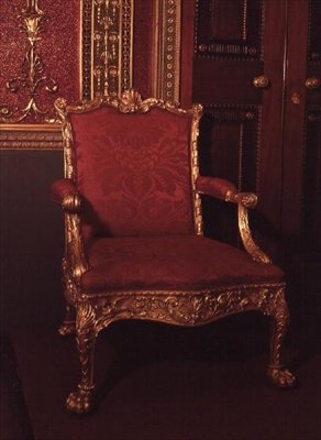 Poltrona, progettata da Robert Adam, eseguita da Thomas Chippendale, 1764 da English School