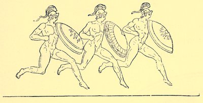 Corsa armata, illustrazione da History of Greece di Victor Duruy, 1890 da English School