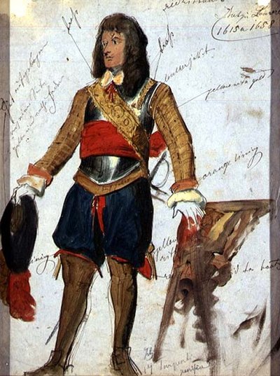 Armatura (c.1615) nel Museo del Louvre, Parigi, c.1850 da English School