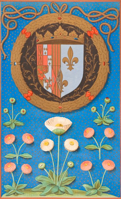 Stemma e dispositivo emblematico di Margherita di Navarra, 1878 da English School