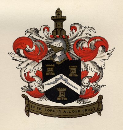 Stemma dei Liberi Muratori del Capitolo di Gateshead, 1671, da La Storia della Massoneria, volume II, pubblicato da Thomas C. Jack, Londra, 1883 da English School