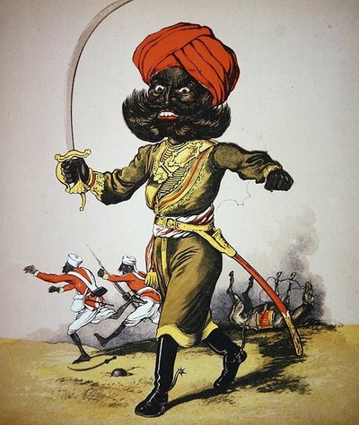 Esercito e Marina, illustrazione di Major Seccombe, pubblicata da Frederick Warne & Co., c.1875 da English School
