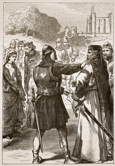 Arresto del duca di Gloucester, illustrazione da Cassells Illustrated History of England da English School