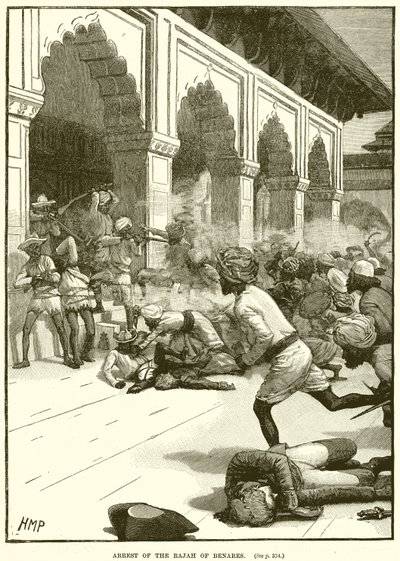 Arresto del Rajah di Benares da English School