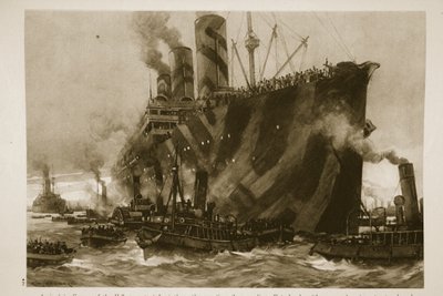 Arrivo in Francia del trasporto americano Leviathan, l