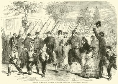 Arrivo a Parigi dei prigionieri prussiani dopo la battaglia davanti a Bagneux, ottobre 1870 da English School