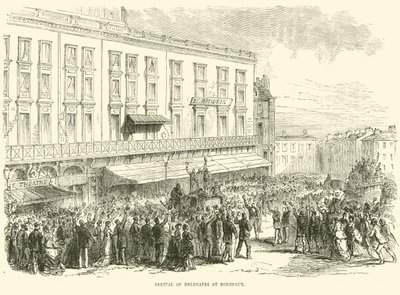 Arrivo dei delegati a Bordeaux, dicembre 1870 da English School
