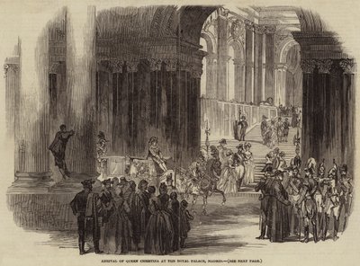 Arrivo della Regina Cristina al Palazzo Reale, Madrid da English School