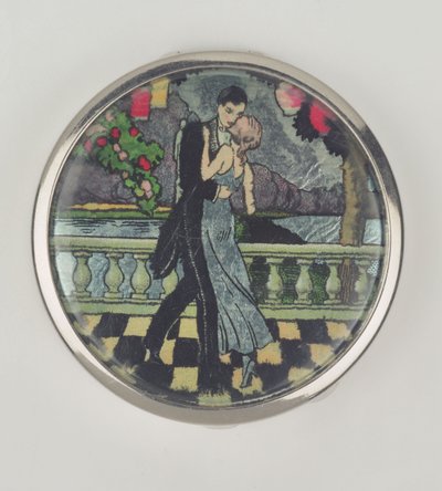 Art Deco Dancers Powder Compact, realizzato da Stratnoid, 1920-30 da English School