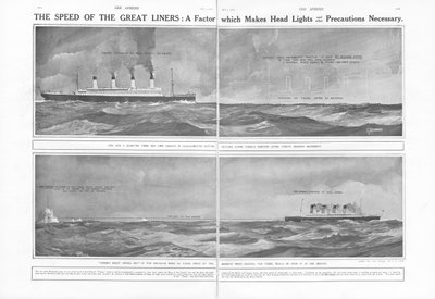 Articolo sulla velocità dei grandi transatlantici: un fattore che rende necessarie le luci di testa e altre precauzioni da English School
