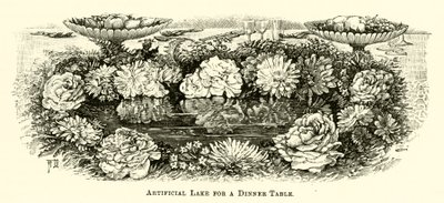 Lago artificiale per una tavola da pranzo (incisione) da English School