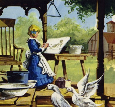 Da bambina, Anna Mary Robertson amava dipingere da English School