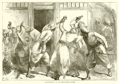 Assassinio di Sir Alexander Burnes da English School