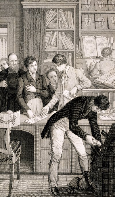 Alla banca, c.1800 da English School