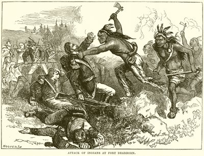 Attacco degli indiani a Fort Dearborn da English School