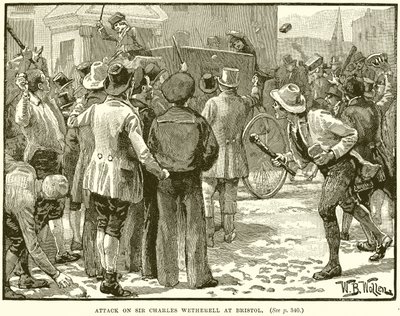 Attacco a Sir Charles Wetherell a Bristol da English School