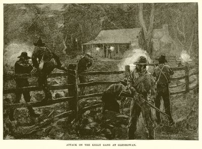 Attacco alla banda di Kelly a Glenrowan da English School