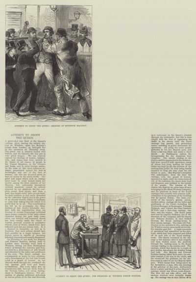 Tentativo di sparare alla regina (incisione) da English School