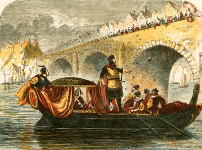 Tentativo di affondare la chiatta di Eleonora, regina di Enrico III, al ponte di Londra da English School