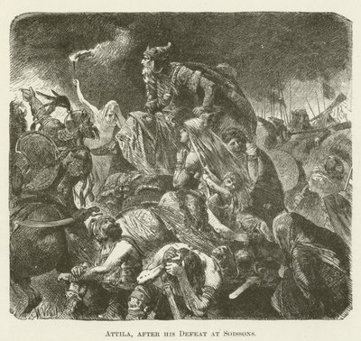 Attila, dopo la sua sconfitta a Soissons da English School