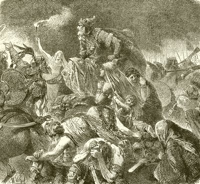 Attila alla battaglia dei Campi Catalaunici da English School