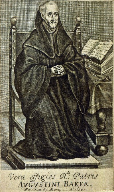 Augustini Baker, frontespizio da Holy Wisdom, stampato nel 1634 da English School