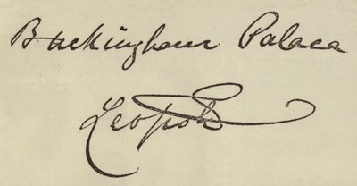 Autografo del Duca di Albany da English School