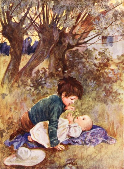Sorella minore (litografia a colori) da English School