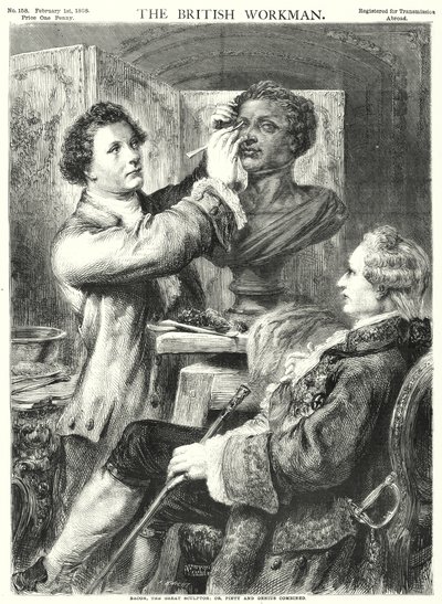 Bacon, il grande scultore; o, Pietà e genio combinati (incisione) da English School