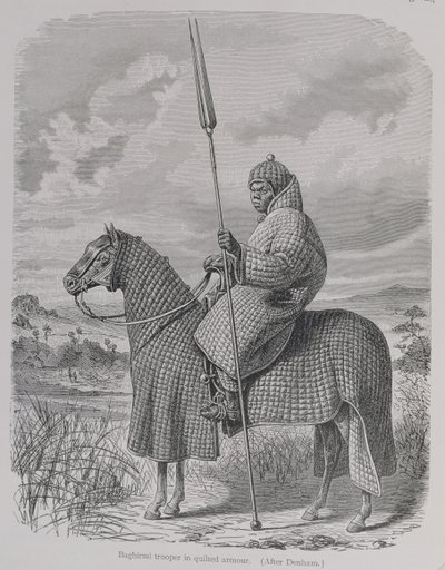 Cavaliere Baghirmi in armatura imbottita, da 