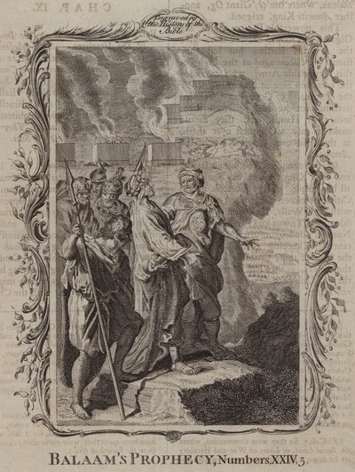 La profezia di Balaam (incisione) da English School