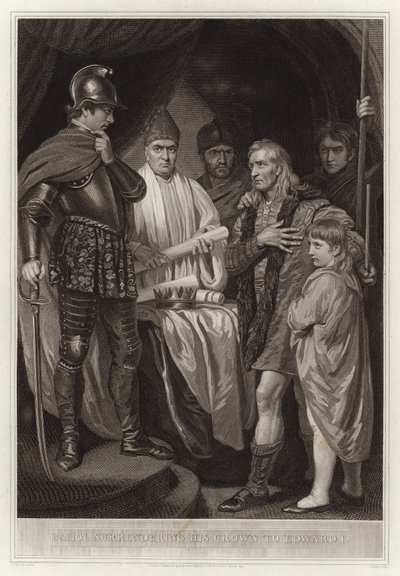 Baliol che cede la sua corona a Edoardo I da English School