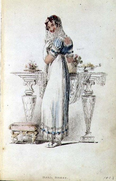 Abito da ballo, tavola di moda da Ackermann