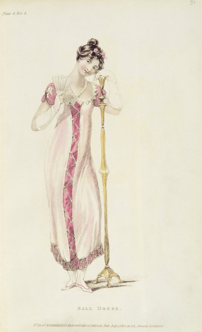 Abito da ballo, tavola di moda da Ackermann