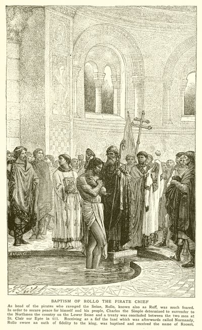 Battesimo di Rollo il capo pirata da English School