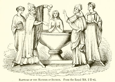 Battesimo della madre di Becket da English School